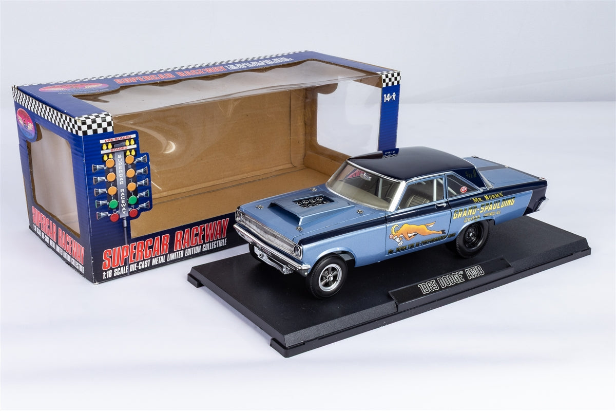 Mr. Norm's 1965 Dodge Coronet Hemi Fuel Injected AWB, Issue #16 Die-Cast Metal 1:18 Limited Edition Supercar Raceway Collectible Model Car