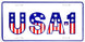 License Plate, USA-1 Red, White, and Blue Stars and Stripes