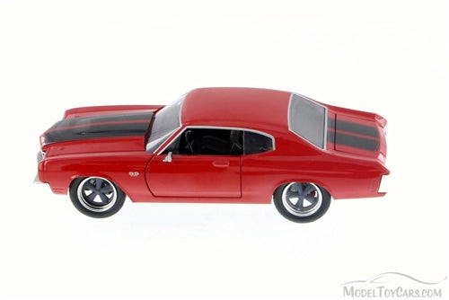 FAST AND FURIOUS DOM'S 1970 CHEVROLET CHEVELLE SS 1/24 RED, Angle 2