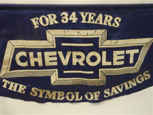 Vintage 1940's Chevrolet Dealership Showroom Banner, Angle 2