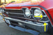 1969 Chevelle Grille Extensions, Gray Highlighted Rib Tips, Pair, Angle 2