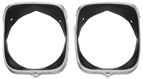 1969 Chevelle Headlight Bezels, Inner & Outer, LH