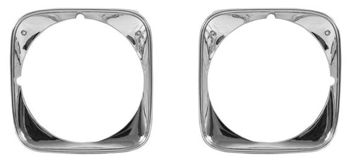 1971 Chevelle Chrome Headlight Bezels, Pair