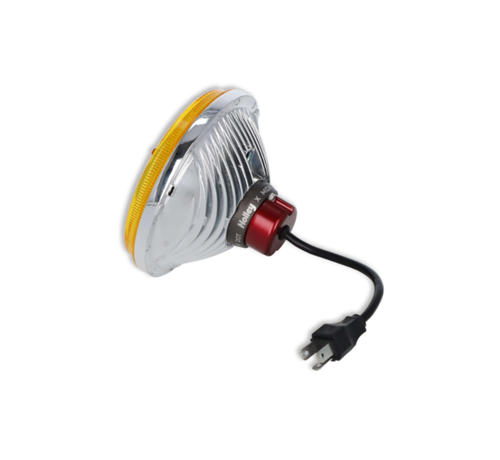 1966 - 1970 Chevelle 5.75 Holley RetroBright LED Headlight Headlamp, Yellow Lens 5700K Bulb, Angle 3
