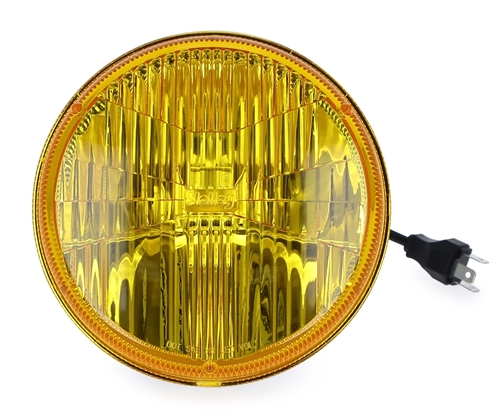 7 Holley RetroBright LED Headlight Headlamp, Yellow Lens 5700K Bulb - 68-72 Nova, and 71-72 Chevelle