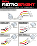 Holley RetroBright Wiring Harness Adapter - H4 Non-Standard Plug - Pin-Out Swap, Angle 3