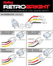 Holley RetroBright Wiring Harness Adapter - H4 Non-Standard Plug - Pin-Out Swap, Angle 3