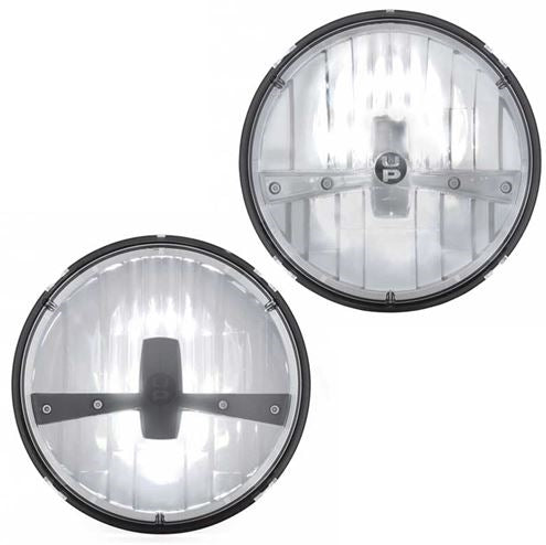 Chevelle Nova Custom Headlight Assembly High Power LED, 7" SOLD EACH, Choose Black or Chrome Headlamp Housings, Angle 3