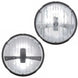 Chevelle Nova Custom Headlight Assembly High Power LED, 7" SOLD EACH, Choose Black or Chrome Headlamp Housings, Angle 3