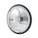 7" Crystal Headlight with Amber LED Halo Ring Headlamp with 9007 Halogen Bulb, Sold Individually, Angle 3