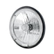 7" Crystal Headlight with Amber LED Halo Ring Headlamp with 9007 Halogen Bulb, Sold Individually, Angle 3