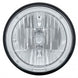 7" Crystal Headlight with White LED Halo Ring Headlamp with 9007 Halogen Bulb, Sold Individually, Angle 2