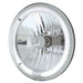 7" Crystal Headlight with White LED Halo Ring Headlamp with 9007 Halogen Bulb, Sold Individually, Angle 3