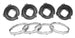 1964 - 1970 Chevelle Headlight Mounting Bucket Bowls Set With Retaining Rings