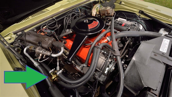 1969 - 1971 Chevelle and Nova Air Conditioning Heater Hose Water Shut Off Control Valve, Angle 2
