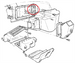 1968 - 1979 Nova Firewall Heater Core Tube Seal, with Air Conditioning, Angle 3