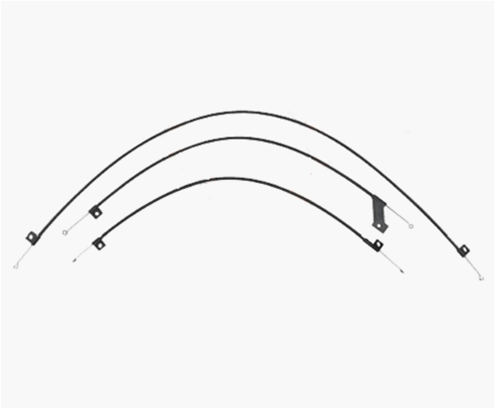 1969 - 1974 Nova Heater Control Cables Set for Cars without Air Conditioning, 3 Pieces
