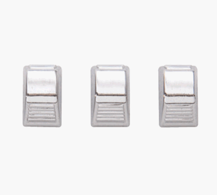 1966 - 1976 Heater Control Knobs Set, Chrome 3 Pieces