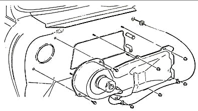 Heater Box to Firewall Mounting Hardware Set, All Models W/O AC, Angle 2