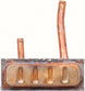1968 Nova Heater Core, with Air Conditioning, Copper / Brass, Angle 5