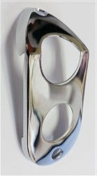 1968 - 1970 Nova Big Block Heater Box Tube Flange CHROME Cover Plate, Angle 2