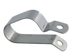 Custom Stainless Heater Hose Bracket, Top Alternator Clip, with Angled Tab