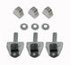 1969 - 1976 Nova Heater Control Lever Repair Kit, Set of 3 with Chrome Knobs