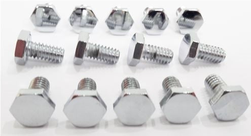 1965 - 1972 Valve Cover Bolts Set, Big Block, Polished Chrome, 14 Pieces for Steel and Chrome Valve Covers, Angle 2