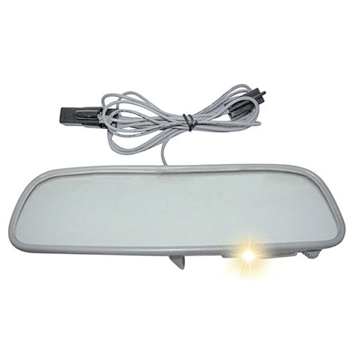 1966 - 1972 Interior Rear View Mirror, 10 Inch With Map Light, Angle 2