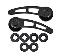 Custom Interior Door Handles, Black Billet Aluminum, Pair