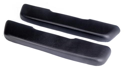 1968 - 1969 Premium Quality Vinyl Wrapped Black Chevelle Door Panel Arm Rest Pads, Sold in a Matching Pair Only, Angle 2