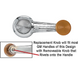 the new Chevelle and Nova Replacement SADDLE TAN Window Crank Knobs, Pair, Angle 2