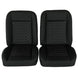 1966 - 1972 Chevelle Low Back Bucket Sport Mod I Seat Set, Vinyl, Wide
