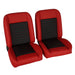 1966 - 1972 Chevelle Low Back Bucket Sport Mod I Seat Set, Vinyl, Wide, Angle 5