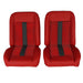 1966 - 1972 Chevelle Low Back Bucket Sport Mod II Seat Set, Vinyl, Narrow, Angle 9
