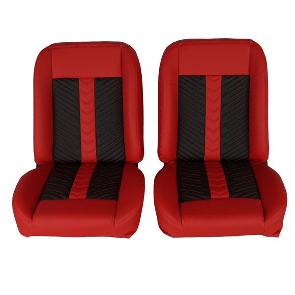 1966 - 1972 Chevelle Low Back Bucket Sport Mod II Seat Set, Vinyl, Narrow, Angle 10