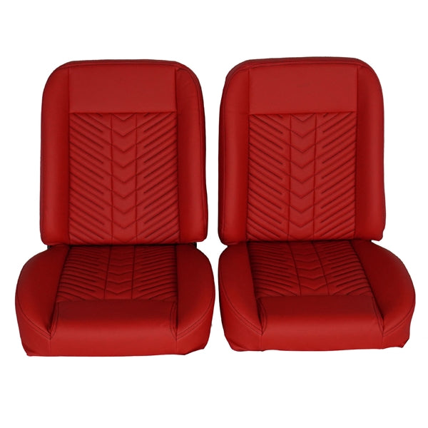 1966 - 1972 Chevelle Low Back Bucket Sport Mod II Seat Set, Vinyl, Narrow, Angle 4