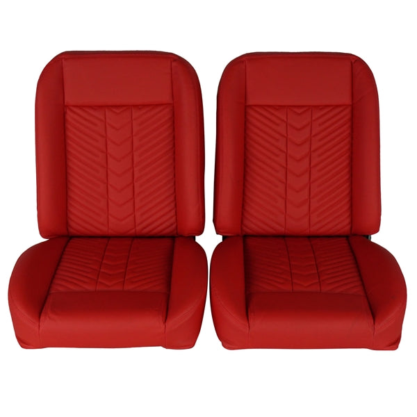 1966 - 1972 Chevelle Low Back Bucket Sport Mod II Seat Set, Vinyl, Narrow, Angle 5