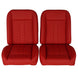 1966 - 1972 Chevelle Low Back Bucket Sport Mod II Seat Set, Vinyl, Narrow, Angle 5