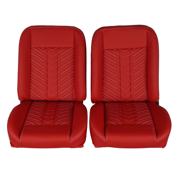 1966 - 1972 Chevelle Low Back Bucket Sport Mod II Seat Set, Vinyl, Narrow, Angle 6