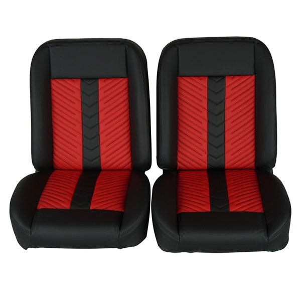 1966 - 1972 Chevelle Low Back Bucket Sport Mod II Seat Set, Vinyl, Narrow, Angle 8