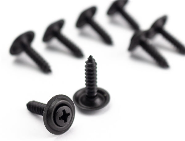 CUSTOM BLACK Lower Door Panel Screws Set, 8 Pieces, Angle 2