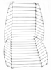 1972 - 1979 Nova Front Highback Bucket Seat Foam with Wire, Each, Angle 2