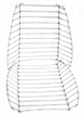 1972 - 1979 Nova Front Highback Bucket Seat Foam with Wire, Each, Angle 2
