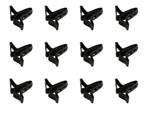 Chevelle and Nova Headliner Metal Tack Strip Mounting Bracket Hardware Clips Set, 12 Piece Kit