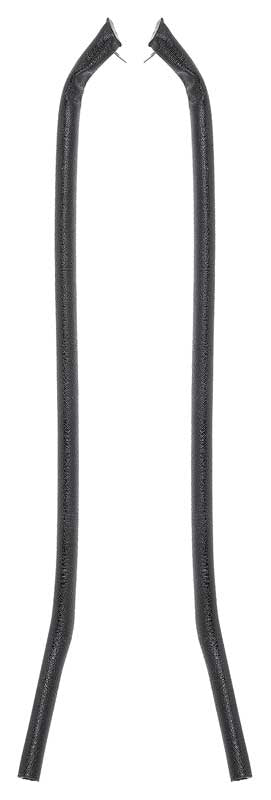 1968 - 1972 Nova Door Jamb Windlace Trims, Black, Pair, OE Style, Angle 3