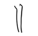 1968 - 1972 Nova Door Jamb Windlace Trims, Black, Pair, OE Style, Angle 4