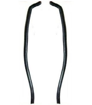 1966 - 1967 Chevelle Door Jamb Windlace Trims, Black Pair