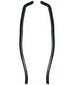 1966 - 1967 Chevelle Door Jamb Windlace Trims, Black Pair
