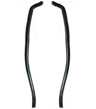 Door Jamb Windlace Trims, Black Pair